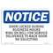Signmission OSHA Notice Sign, 7" H, Rigid Plastic, Door Locked During Business Hours Ring Bell Sign, Landscape OS-NS-P-710-L-11491 - alternate 1